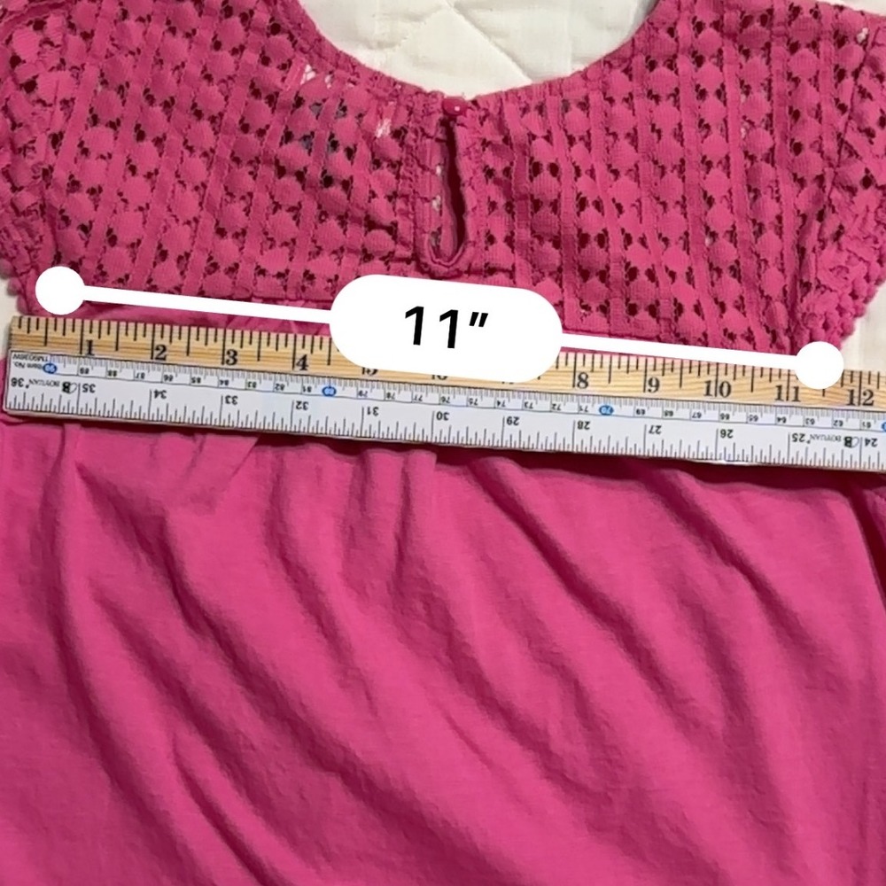 Old Navy Active Tank Top Set of 2 Tie Dye & Crochet Pink Top Size L(10-12) - Picture 8 of 13